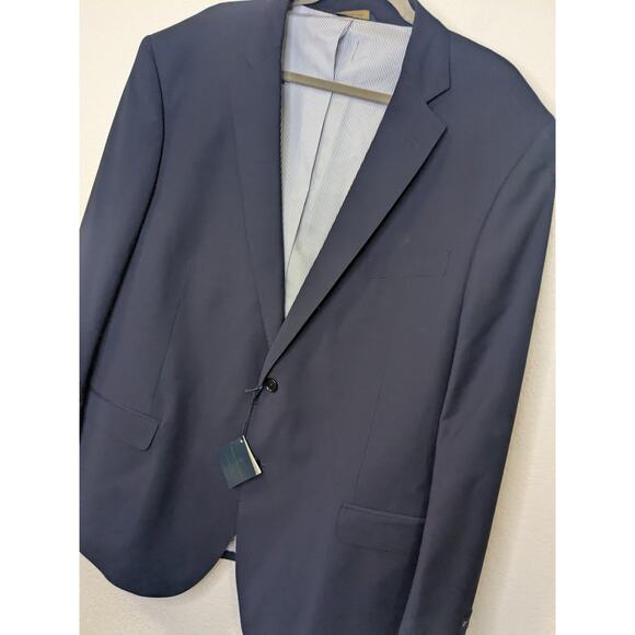 Brooks Brothers Explorer Madison Fit Navy Wool Mens 2 Button Suit Jacket 48 Reg - Picture 2 of 14